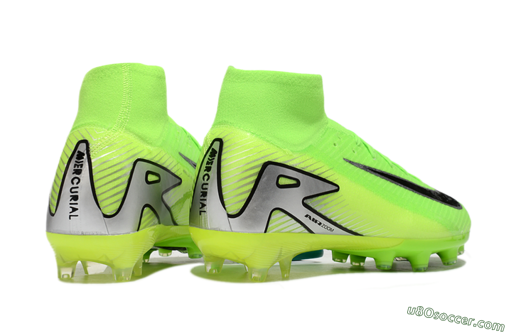 Nike Air Zoom Mercurial Superfly 10 Elite AG Artificial Grass Soccer Cleats - Yellow/Silver/Black 6