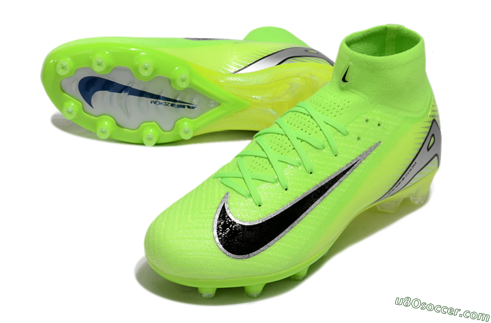 Nike Air Zoom Mercurial Superfly 10 Elite AG Artificial Grass Soccer Cleats - Yellow/Silver/Black 3