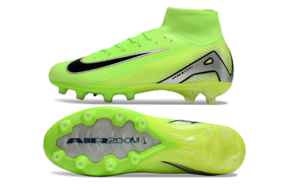 Nike Air Zoom Mercurial Superfly 10 Elite AG Artificial Grass Soccer Cleats - Yellow/Silver/Black