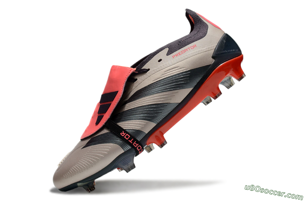 Adidas Predator Elite Foldover Tongue FG Firm Ground Soccer Cleats - Brown/Red/Black 6