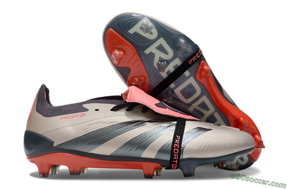 Adidas Predator Elite Foldover Tongue FG Firm Ground Soccer Cleats - Brown/Red/Black 1