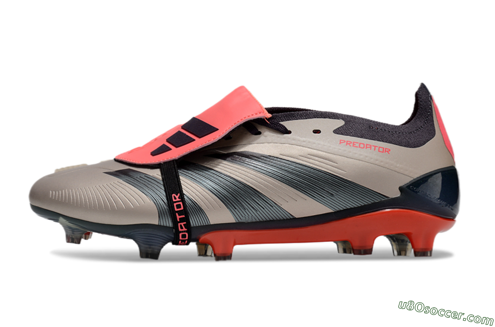 Adidas Predator Elite Foldover Tongue FG Firm Ground Soccer Cleats - Brown/Red/Black 2