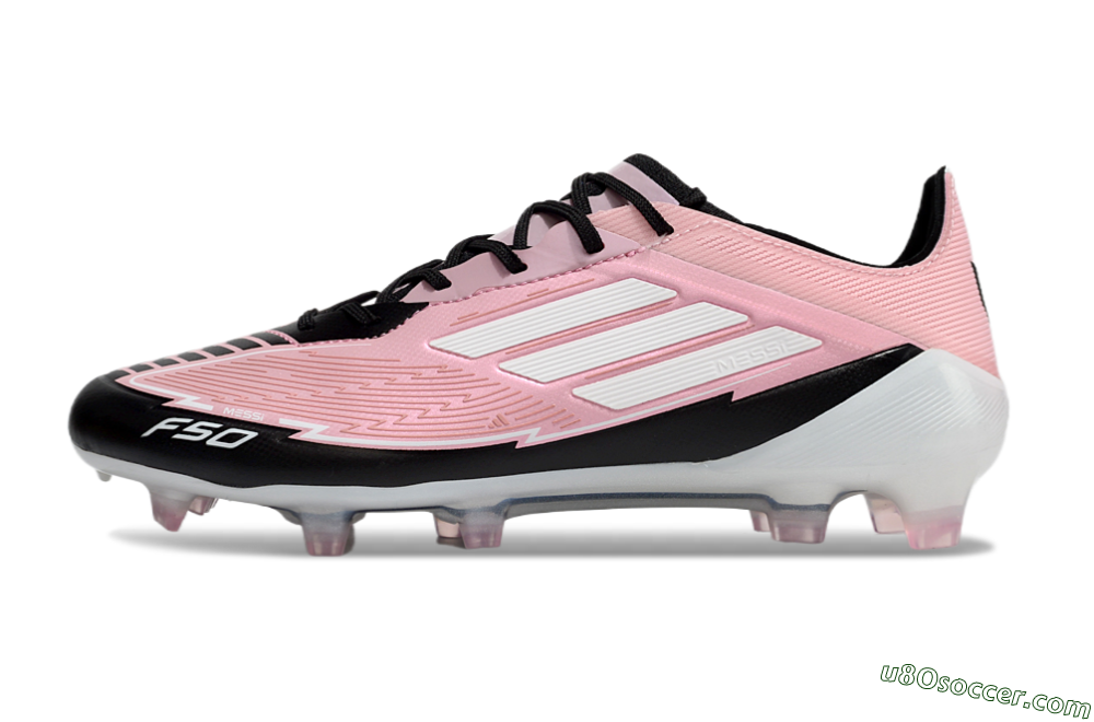 Messi x Adidas F50 Elite FG Firm Ground Soccer Cleats - Pink/Black/White 2