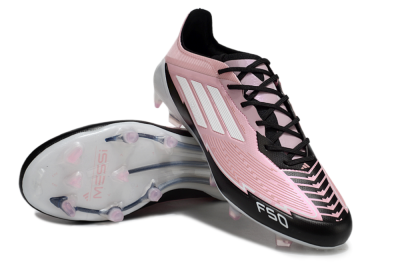 Messi x Adidas F50 Elite FG Firm Ground Soccer Cleats - Pink/Black/White