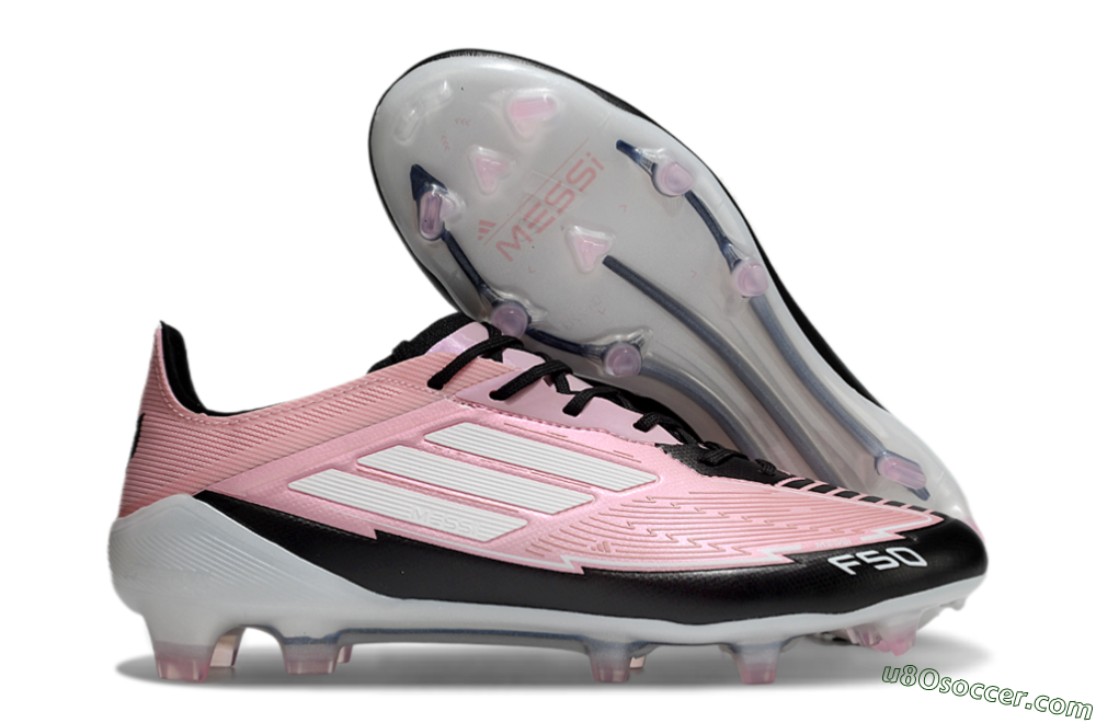 Messi x Adidas F50 Elite FG Firm Ground Soccer Cleats - Pink/Black/White 1