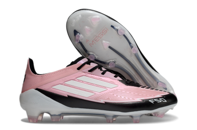 Messi x Adidas F50 Elite FG Firm Ground Soccer Cleats - Pink/Black/White