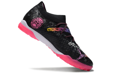 Powercat Tokyo Match x Puma Future Ultimate TF Artificial Turf Soccer Shoes - Black/Pink/Yellow