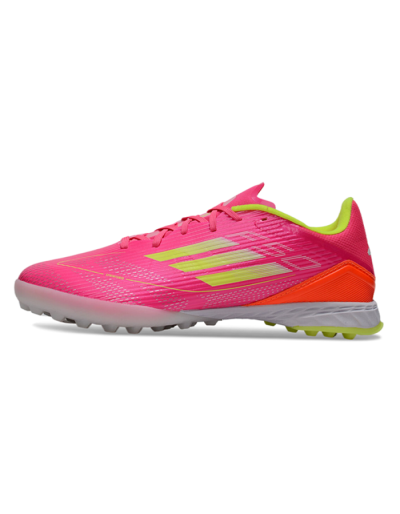 Adidas F50 Pro TF Artificial Turf Soccer Shoes - Pink/Yellow/White