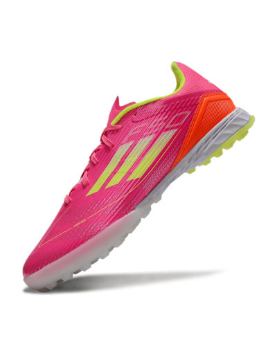 Adidas F50 Pro TF Artificial Turf Soccer Shoes - Pink/Yellow/White