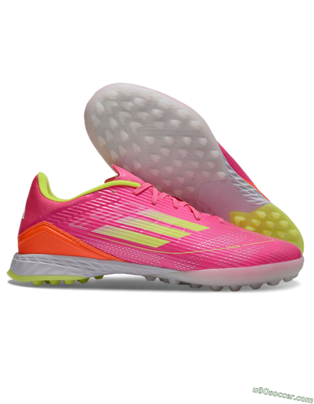 Adidas F50 Pro TF Artificial Turf Soccer Shoes - Pink/Yellow/White 1