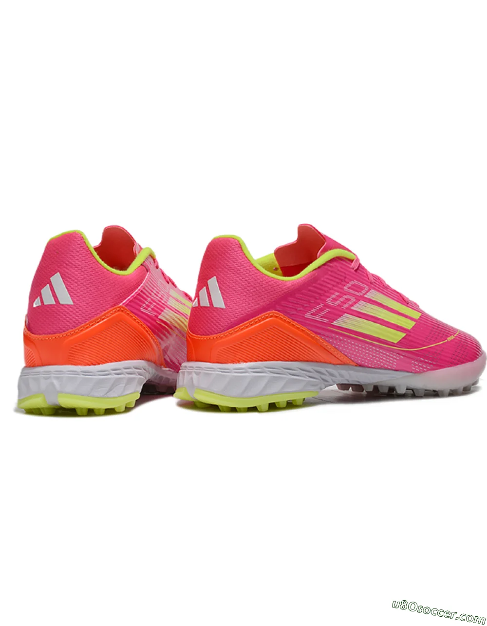 Adidas F50 Pro TF Artificial Turf Soccer Shoes - Pink/Yellow