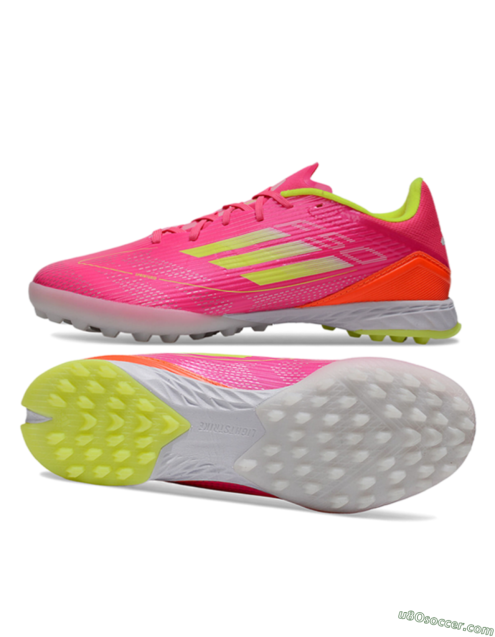 Adidas F50 Pro TF Artificial Turf Soccer Shoes - Pink/Yellow