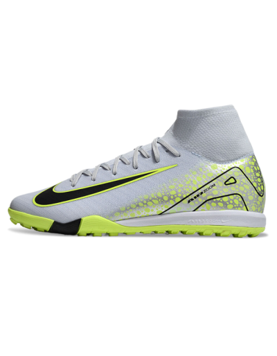 Nike Air Zoom Mercurial Superfly 10 Elite TF Artificial Turf Soccer Shoes - Grey/Yellow/Black