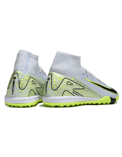 Nike Air Zoom Mercurial Superfly 10 Elite TF Artificial Turf Soccer Shoes - Grey/Yellow/Black