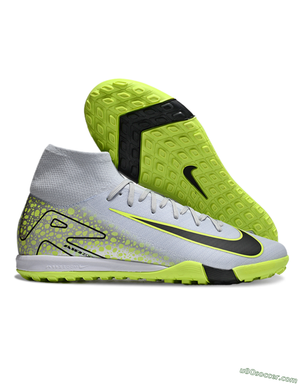 Nike Air Zoom Mercurial Superfly 10 Elite TF Artificial Turf Soccer Shoes - Grey/Yellow/Black 1