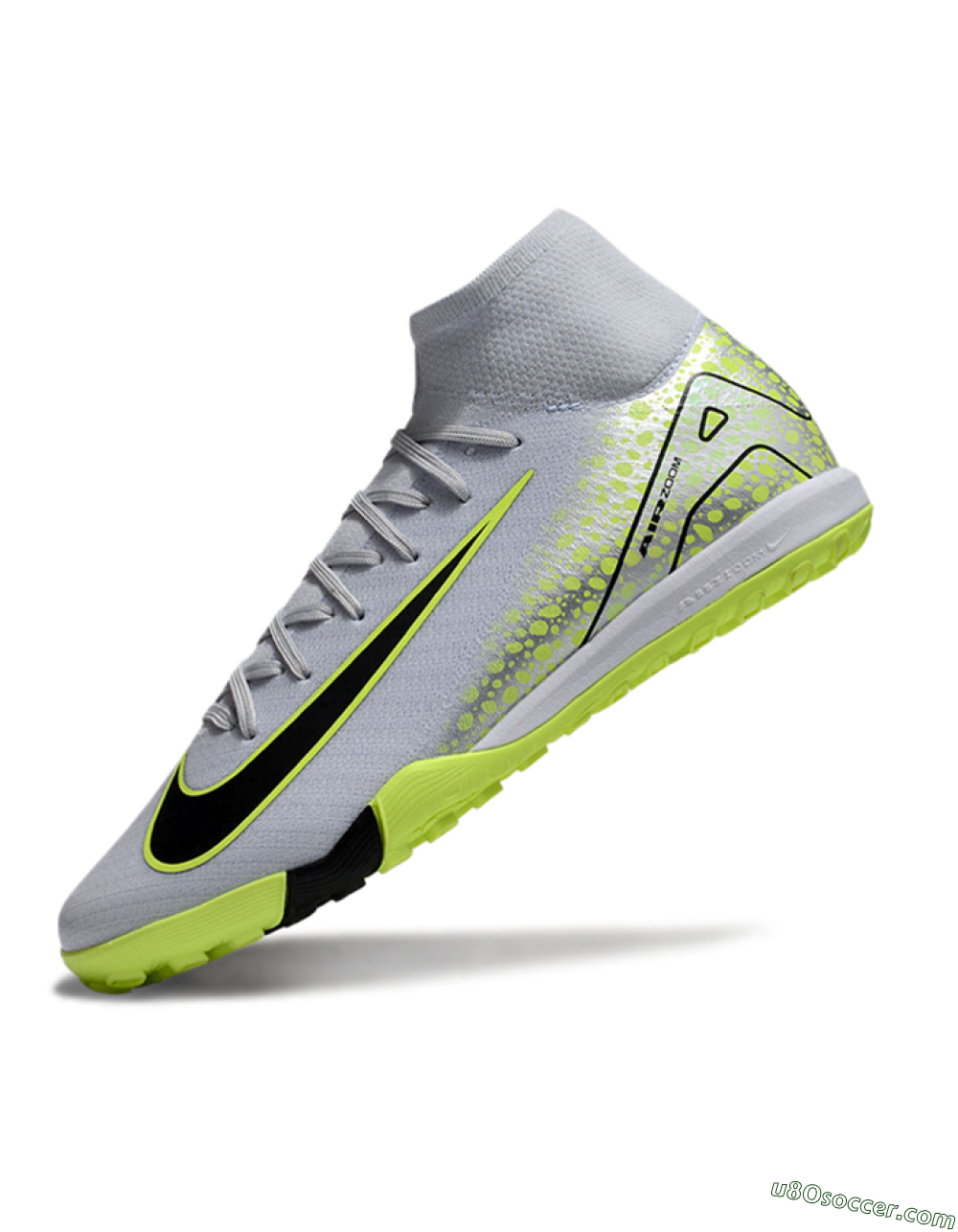 Nike Air Zoom Mercurial Superfly 10 Elite TF Artificial Turf Soccer Shoes - Grey/Yellow/Black 5