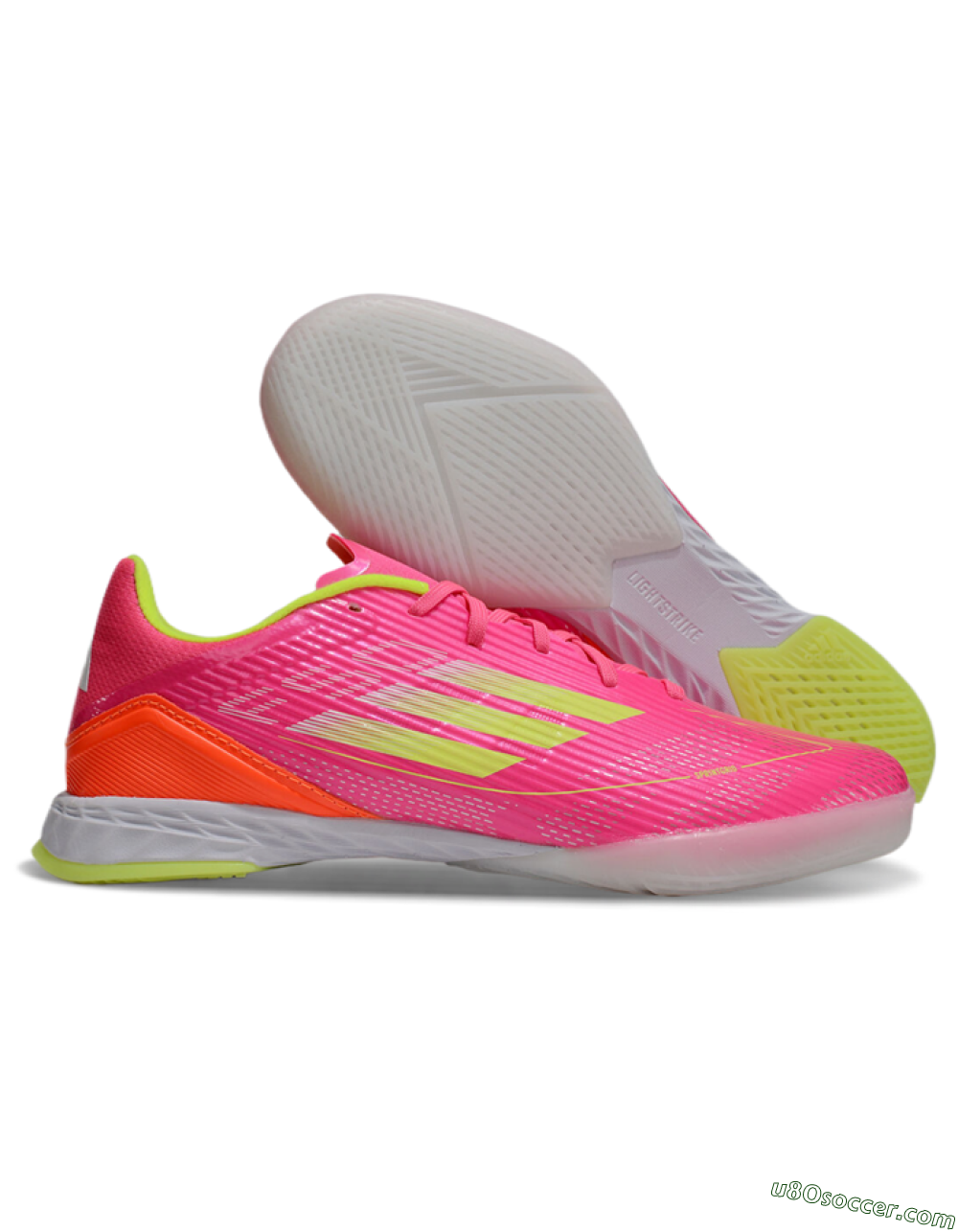 Adidas F50 Elite IC Indoor & Futsal Soccer Shoes - Pink/Yellow/White 1