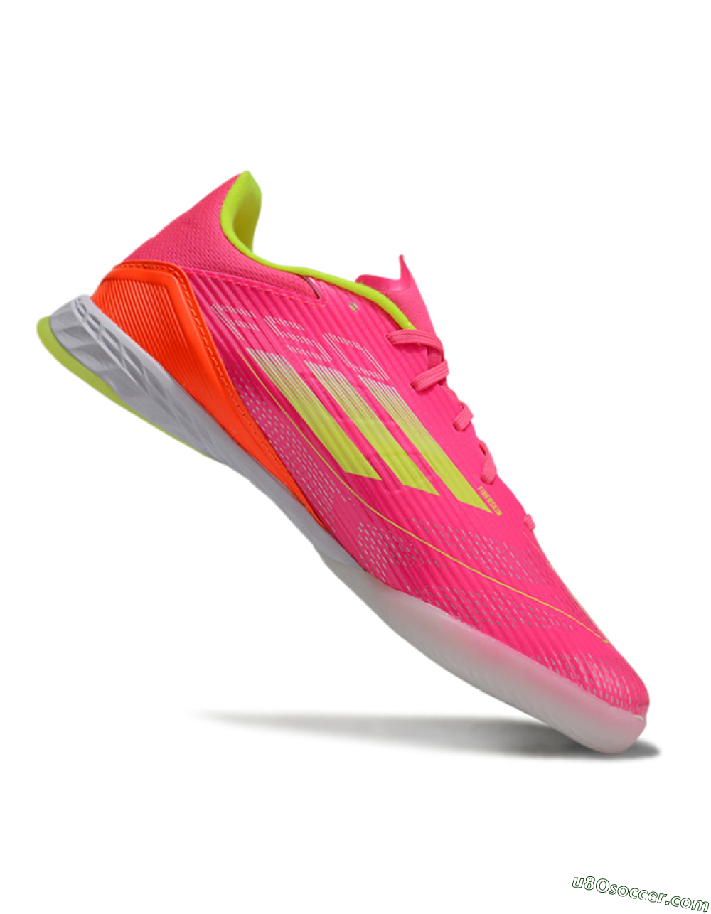 Adidas F50 Elite IC Indoor & Futsal Soccer Shoes - Pink/Yellow/White 4