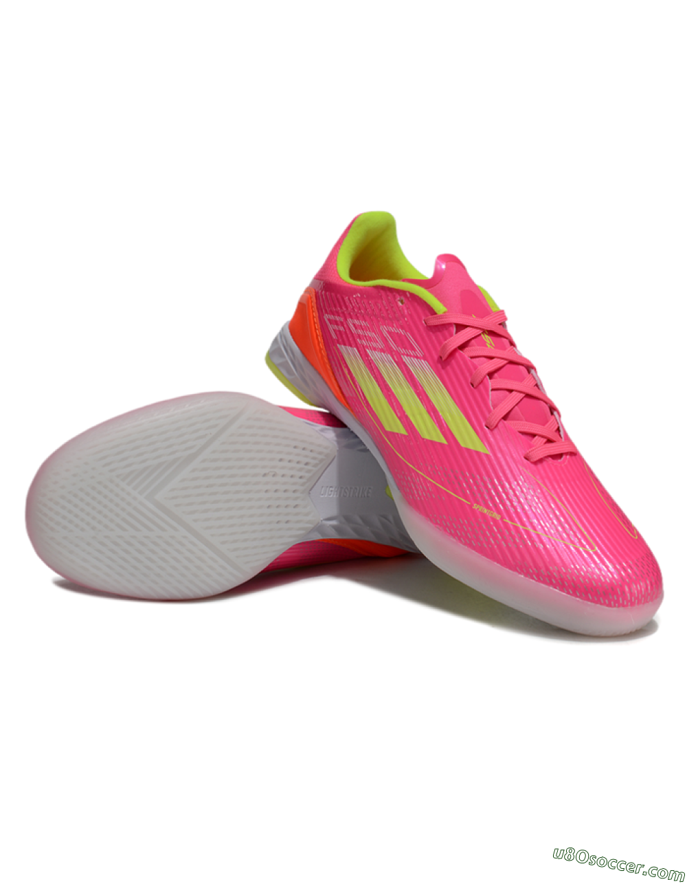 Adidas F50 Elite IC Indoor & Futsal Soccer Shoes - Pink/Yellow/White 3