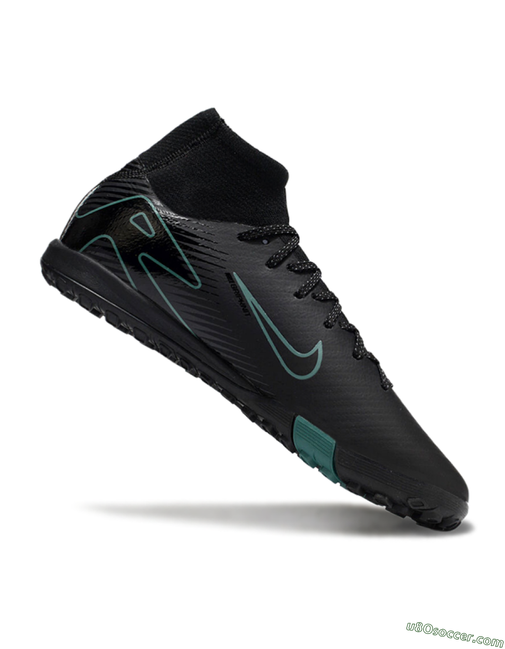 Nike Air Zoom Mercurial Superfly 10 Elite TF Artificial Turf Soccer Shoes - Black/Green 4