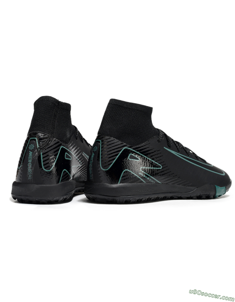 Nike Air Zoom Mercurial Superfly 10 Elite TF Artificial Turf Soccer Shoes - Black/Green 6