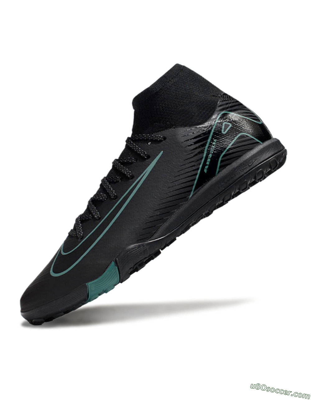 Nike Air Zoom Mercurial Superfly 10 Elite TF Artificial Turf Soccer Shoes - Black/Green 5