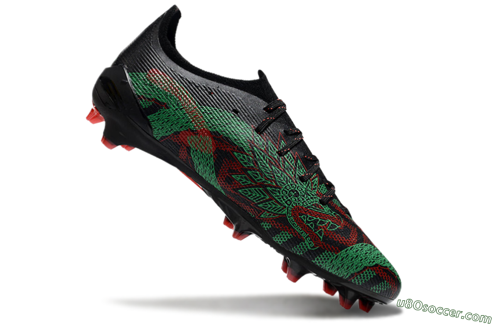 Puma Ultra Ultimate FG Firm Ground Soccer Cleats - Black/Red/Green 4