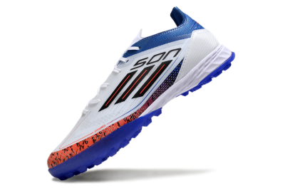 Adidas F50 Pro TF Artificial Turf Soccer Shoes - White/Red/Blue