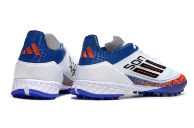 Adidas F50 Pro TF Artificial Turf Soccer Shoes - White/Red/Blue