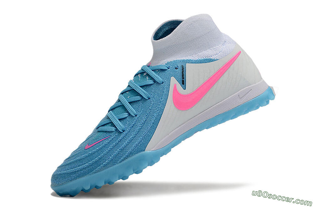 Nike Phantom Luna Elite TF Artificial Turf Soccer Shoes - Blue/White/Pink 5