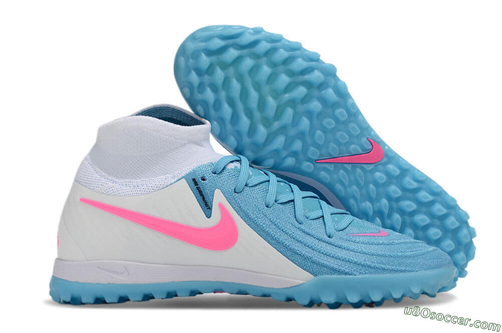 Nike Phantom Luna Elite TF Artificial Turf Soccer Shoes - Blue/White/Pink 1