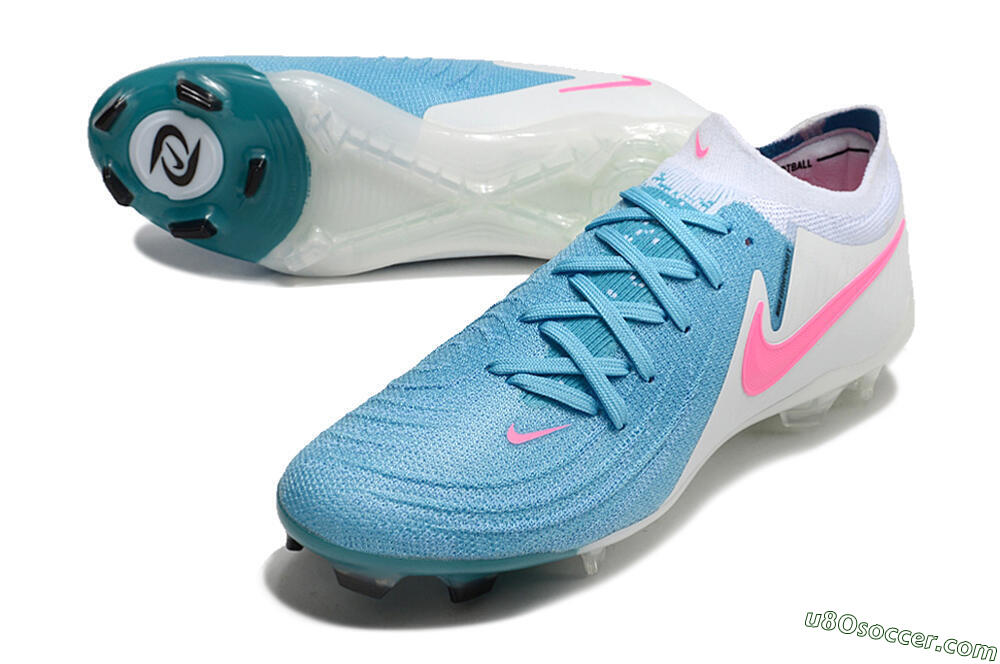 Nike Phantom Luna Elite FG Firm Ground Soccer Cleats - Blue/White/Pink 3