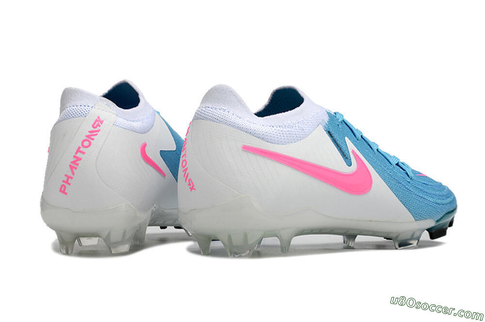Nike Phantom Luna Elite FG Firm Ground Soccer Cleats - Blue/White/Pink 6