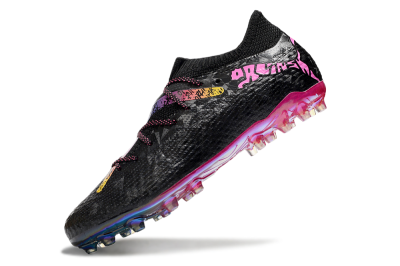 Puma Future Ultimate MG Multi Ground Soccer Cleats - Black/Pink/Yellow