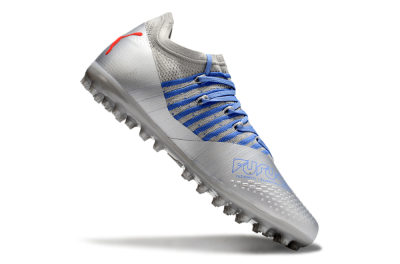 Puma Future Ultimate MG Multi Ground Soccer Cleats - Silver/Blue/Red
