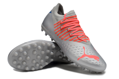Puma Future Ultimate MG Multi Ground Soccer Cleats - Silver/Blue/Red
