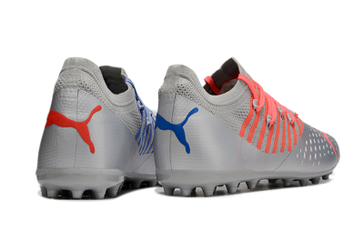 Puma Future Ultimate MG Multi Ground Soccer Cleats - Silver/Blue/Red