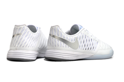 Nike Lunar Gato 2 IC Indoor & Futsal Soccer Shoes - White/Silver
