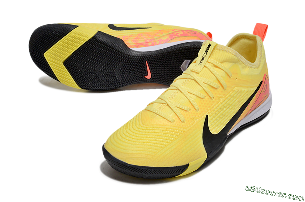 Nike Air Zoom Mercurial Vapor 16 Pro IC Indoor & Futsal Soccer Shoes - Yellow/Black/Red 3
