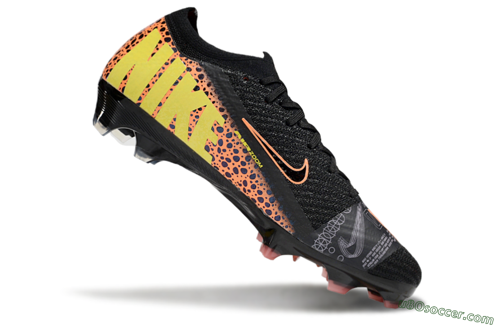 Nike Air Zoom Mercurial Vapor 16 Elite FG Firm Ground Soccer Cleats - Black/Yellow/Leopard 4