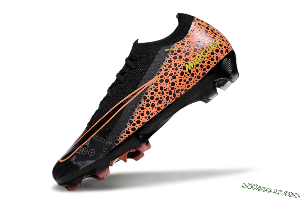 Nike Air Zoom Mercurial Vapor 16 Elite FG Firm Ground Soccer Cleats - Black/Yellow/Leopard 5