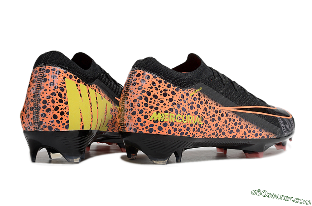 Nike Air Zoom Mercurial Vapor 16 Elite FG Firm Ground Soccer Cleats - Black/Yellow/Leopard 6