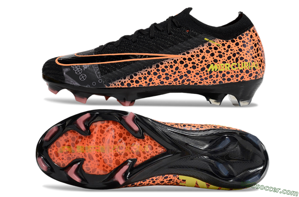 Nike Air Zoom Mercurial Vapor 16 Elite FG Firm Ground Soccer Cleats - Black/Yellow/Leopard 0