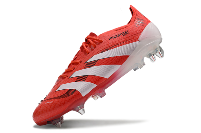 Adidas Predator 25 Elite SG Soft Ground Soccer Cleats - Red/White/Black