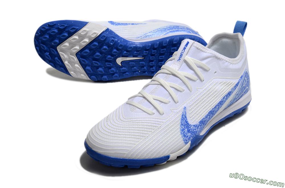 Nike Air Zoom Mercurial Vapor 16 Pro TF Artificial Turf Soccer Shoes - White/Blue 3