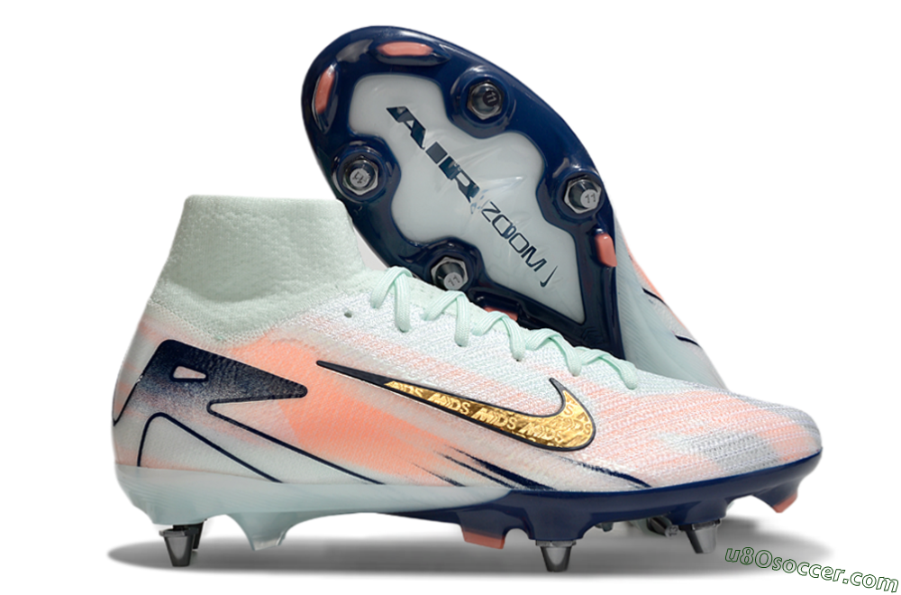 Nike Air Zoom Mercurial Superfly 10 Elite SG Soft Ground Soccer Cleats - Jade/Gold/Red 1