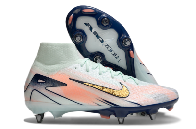 Nike Air Zoom Mercurial Superfly 10 Elite SG Soft Ground Soccer Cleats - Jade/Gold/Red