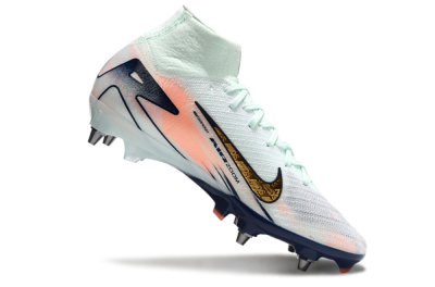Nike Air Zoom Mercurial Superfly 10 Elite SG Soft Ground Soccer Cleats - Jade/Gold/Red