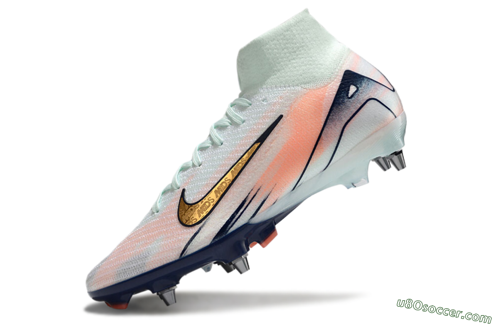 Nike Air Zoom Mercurial Superfly 10 Elite SG Soft Ground Soccer Cleats - Jade/Gold/Red 5