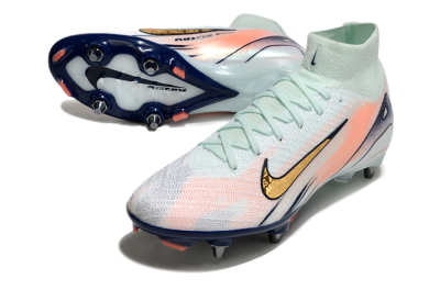 Nike Air Zoom Mercurial Superfly 10 Elite SG Soft Ground Soccer Cleats - Jade/Gold/Red